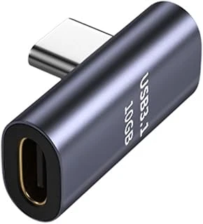 Lunatic 2760 Usb Type-C Uzatıcı Çevirici Dönüştürücü Adaptör 90 Derece L Tipi Erkek - Dişi 90 Derece Dayanıklı Alüminyum Alaşım Çift Yönlü Tak-Çalıştır Süper Hızlı Veri Şarj (Usb 3.1 Desteği) ürün görseli 1