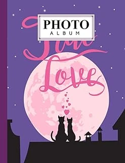 Photo Album: Black Cats Album, Large Photo Albums With Writing Space Memo, Extra Large Capacity Picture Album, Family, Baby, Wedding, Photo Book, 120 Pages, Size 8.5" X 11" By Eckehard Blank ürün görseli 1
