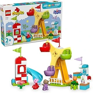 Duplo Peppa Pig Lunapark 10453-2 Yaş Üzeri Kız Erkek Çocuklar Için Dönme Dolap, Kaydırak, Meyve Suyu Barı Dahil 3 Figür İçeren Yaratıcı Oyuncak Yapım Seti (53 Parça) ürün görseli 1