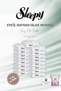 Sleepy 17 Al 10 Öde Evcil Hayvan Islak Havlusu 60'Lı Bebe Temizleme Pamuğu ürün görseli 1