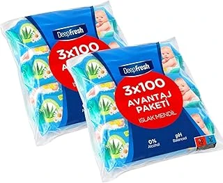 Deep Fresh Islak Mendil 3X100 Lü X 2 Adet (600 Yaprak) ürün görseli 1