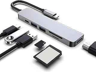 Nekuba Macbook Ile Uyumlu Type C To 4K Hdmi + Usb 3.0 + Sd/Tf + Pd + Type-C, Taşınabilir 7In1 Adaptör ürün görseli 1