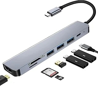 Daytona Fc-17 Type-C To 3*Usb 3.0 4K Hd Hdmi Sd Tf Kart Girişli 7In1 Çevirici Hub Adaptör ürün görseli 1