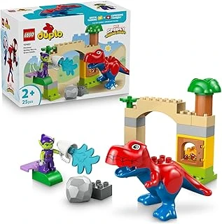 Duplo │ Dinozor Spidey-Rex, Yeşil Goblin’E Karşı 10463-2 Yaş Üzeri Kız Erkek Çocuklar Için 2 Figür İçeren Eğitici Oyuncak Yapım Seti, Çocuklar Için Yaratıcı Hediye Fikri (25 Parça) ürün görseli 1