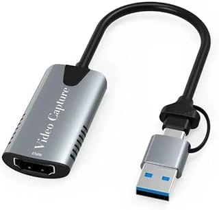 Type-C To Usb 2In1 Video Capture Yakalama Kartı 4K 1080P Uçlu Hdmi To Type-C Pc Bilgisayar Video Adaptör Çevirici ürün görseli 1