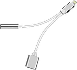 Lightning To 3.5Mm & Lightning Dönüştürücü | Çift Çıkış Adaptörü | Yüksek Ses Kalitesi Hızlı Şarj | Kulaklık Desteği | Şık Dayanıklı Tasarım ürün görseli 1
