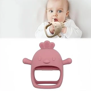 Meleni Baby Silikon Bebek Kaşıyıcı - Kaşıma Eldiveni Yenidoğan Dişlik Pembe ürün görseli 1
