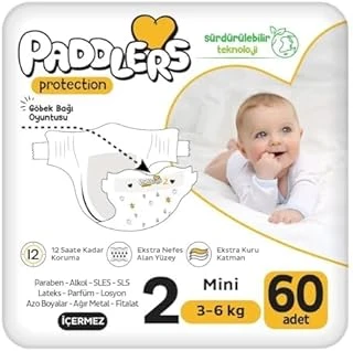 Paddlers Protection Bebek Bezi 2 Numara (60 Adet) Bakım Seti ürün görseli 1