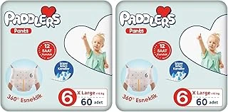 Paddlers Külot Bebek Bezi 6 Numara X-Large 60 Adet (15+Kg) Ekstra Fırsat Paketi (2 Paketi) ürün görseli 1