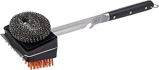 Oklahoma Joe'S 1517365R06 Blacksmith Combo Izgara Fırçası, Değiştirilebilir Naylon Çelik Yün Başlıklı, Gümüş Siyah ürün görseli 1