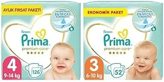 Bebek Bezi Care 4 Beden 126 Adet Maxi Aylık Fırsat Paketi & Bebek Bezi Care 3 Beden 52 Adet Midi Paket ürün görseli 1