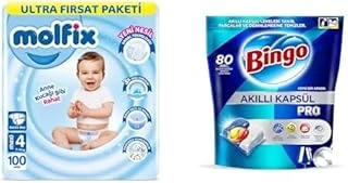 Molfix Maxi 4 Beden Aylık X2 + Akıllı Kapsül 80'Li X2 ürün görseli 1
