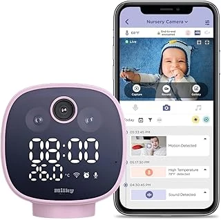 X-Level Bebek Güvenlik Kamerası, 1080P Full Hd, 360° Hareket, Çift Yönlü Ses, Gece Görüşü 2 Adet 940Nm Led, Sıcaklık Sensörü, Ninni Söyleme, Ses Algılama, Gece Lambası, Saat, Bulut Depolama (Pembe) ürün görseli 1