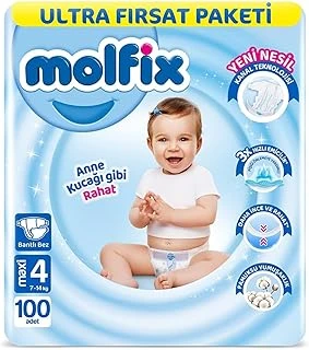 Molfix Maxi 4 Beden Aylık Bebek Bezi (1 X 100 Adet) ürün görseli 1