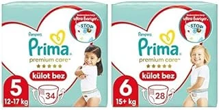 Külot Bebek Bezi Care 5 Beden 34 Adet Junior İkiz Paket & Külot Bebek Bezi Care 6 Numara 28'Li 15+ Kg ürün görseli 1