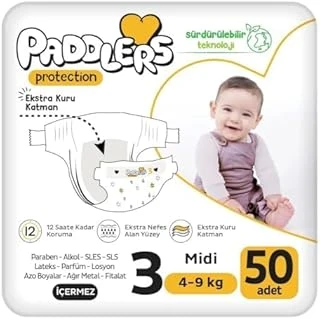 Paddlers Protection Bebek Bezi 3 Numara (50 Adet) Bakım Seti ürün görseli 1