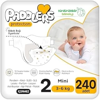 Paddlers Protection Bebek Bezi 2 Numara (240 Adet) Bakım Örtüsü Seti ürün görseli 1