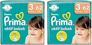 Bebek Bezi Aktif Bebek 3 Beden 62 Adet Fırsat Paketi 2Li Paket ürün görseli 1