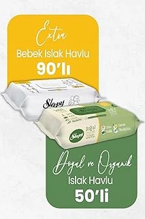 Sleepy Extra Islak Bebek Havlusu 90' Lı Doğal Organik Islak Mendil 50' Li ürün görseli 1
