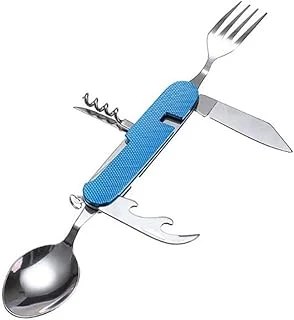 Katlanır Kaşık Çatal Tirbuşon Mavi, Dayanıklı Kamp Ekipmanları, Kamp Aksesuarları, Hava Sporları, Doğa Sporları, Yürüyüş, Sırt Çantasıyla Seyahat ürün görseli 1