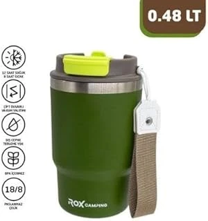 Rox Camping 0194 Pipetli Kahve Termosu 0.48 Lt - Yeşil ürün görseli 1