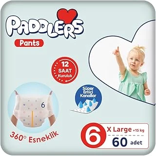 Paddlers Külot Bebek Bezi 6 Numara X-Large 60 Adet (15+Kg) Ekstra Fırsat Paketi ürün görseli 1