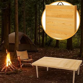 Pratikoutdoor Katlanır Kamp, Piknik Bahçe Masası 50X100 Cm - Ham Naturel Renk ürün görseli 1