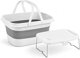 Orret Katlanabilir Piknik Sepeti Mini Masa Seti 21 Litre Kapasiteli Ergonomik Taşıma Kulplu Katlanır Piknik Çantası Kamp Sepeti Çok Amaçlı Saklama Sepeti Taşınabilir Masa Piknik Organizeri ürün görseli 1