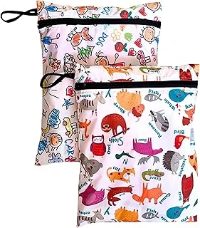 Yorni 2 Adet, 37 X 30 Cm, Zoo Desen, Sıvı Geçirmeyen Çok Amaçlı Çanta, Ekonomik Set, Yıkanabilir ürün görseli 1