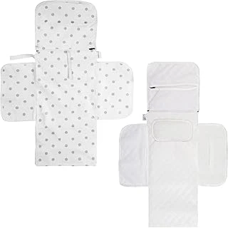 Baby'Ness Çanta Boy Alt Değiştirme Bakım Seti, Sıvı Geçirmez, Tutmaz, Puantiyeli, Gri, 70X35Cm ürün görseli 1