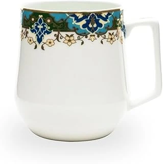 Evaliza Çini Desenli Seramik Mug 350 Ml Renkli Geleneksel ürün görseli 1