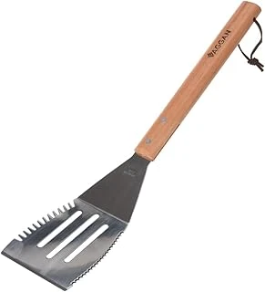Via Gardenia Barbekü Spatula Ahşap Sap Tırtıklı Paslanmaz Çelik 41Cm ürün görseli 1