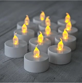 Sna Pilli Led Tealight T-Li̇ght Mum Pi̇lli̇ Mum Led Işik Sicak Sari Renk Dekorasyon Süsleme Düğün Kina Organi̇zasyon (6) ürün görseli 1
