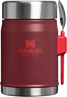Klasik Paslanmaz Çelik Yemek Termosu Kaşıklı 0,40 Lt - Cranberry ürün görseli 1