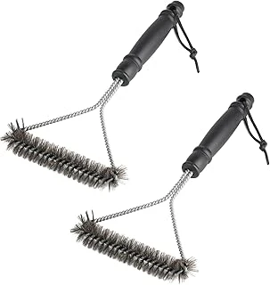 2 Adet Izgara Fırçası, Izgara Fırçası, 30 Cm Paslanmaz Çelik Izgara Temizleme Fırçası, Üçgen 360° Izgara, Tel Fırça, Kömür Mangalı Için Mangal Aksesuarı, Küre Izgara, Temizleyici Fırça ürün görseli 1