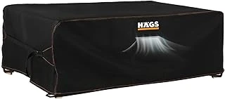 Haegs Bahçe Mobilyası Örtüsü, 300-200-90Cm, Ağır Hizmet Oxford Kumaş, Su Geçirmez, Dış Mekan Veranda Masa Örtüsü, Havalandırmalı Masa Sandalye Koruma Kılıfı Siyah ürün görseli 1
