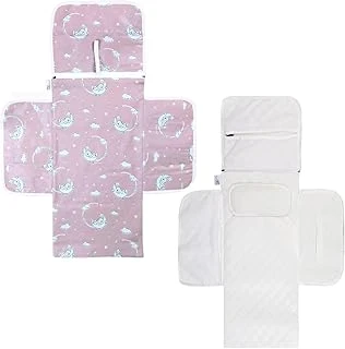 Baby'Ness Çanta Boy Alt Değiştirme Bakım Seti, Sıvı Geçirmez, Tutmaz, Aydede Desenli, Desenli, Pembe, 70X35Cm ürün görseli 1