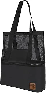 Kamp Ayısı® Thermo Bag - Sıcak/Soğuk Termal Korumalı Kamp, Piknik, Plaj Çantası 16+22 Lt Siyah ürün görseli 1