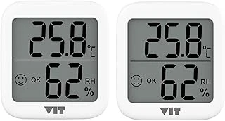 Vit 2'Li İç Mekan Dijital Isı Nem Ölçer Beyaz Termometre Wvt17-01 ürün görseli 1