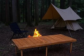 Pratikoutdoor Katlanır Kamp, Piknik Bahçe Masası 50X50 Cm - Ceviz Renk ürün görseli 1