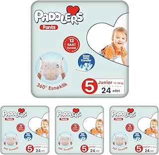 Paddlers Külot Bebek Bezi 5 Numara Junior 24 Adet (11-18 Kg) Eko Paket (4 Paketi) ürün görseli 1
