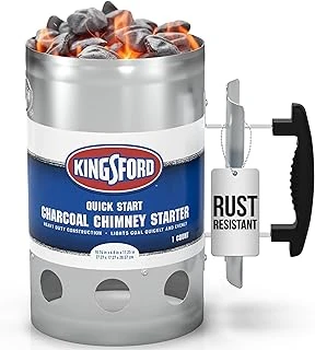 Kingsford Grilling Bb0466 Deluxe Kömür Barbekü Baca Başlatıcı, Izgara, Gümüş ürün görseli 1