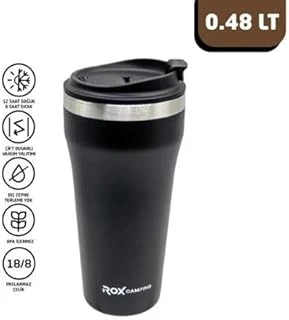 Rox Camping 0190 Kahve Termosu 0.48 Lt - Siyah ürün görseli 1