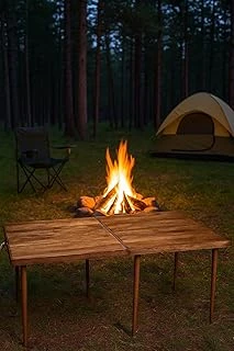 Pratikoutdoor Katlanır Kamp, Piknik Bahçe Masası 70X120 Cm - Ceviz Renk ürün görseli 1