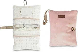 Anne Bebek Bakım Çantası Yenidoğan Alt Açma Değiştirme Düzenleyici Çantası Organizer Solid Pembe ürün görseli 1