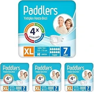 Paddlers Yetişkin Hasta Bantlı Bez X-Large 7 Adet - Deneme Paketi, Emici (4 Paketi) ürün görseli 1