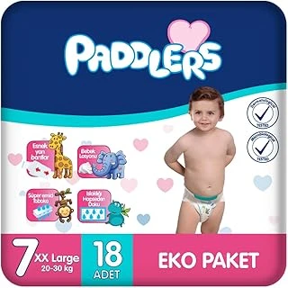 Paddlers Bebek Bezi 7 Numara Xx-Large (20-30 Kg) Adet – Eko Paket, Yüksek Emicilik ürün görseli 1