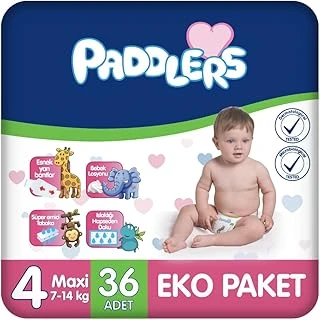Paddlers Bebek Bezi 4 Numara Maxi (7-14 Kg) 36 Adet – Eko Paket ürün görseli 1