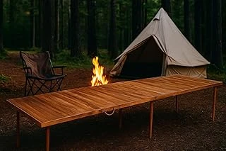 Pratikoutdoor Katlanır Kamp, Piknik Bahçe Masası 75X228 Cm - Ceviz Renk ürün görseli 1