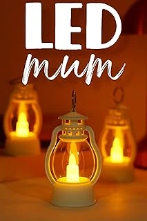 3 Adet Led Mum Mini Kamp Tipi Pil Dahil Dumansız Alev Ledli Yapay Dekoratif Mum Işığı Beyaz Pt430 ürün görseli 1